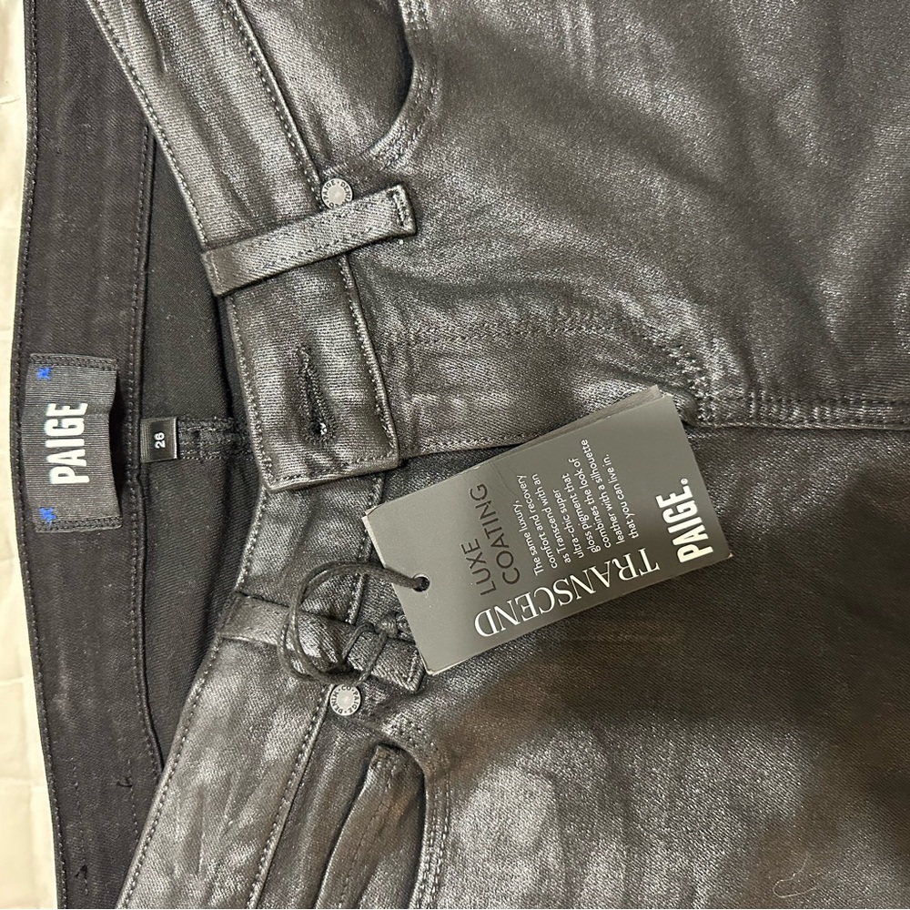 Paige Luxe Coating Black Jeans